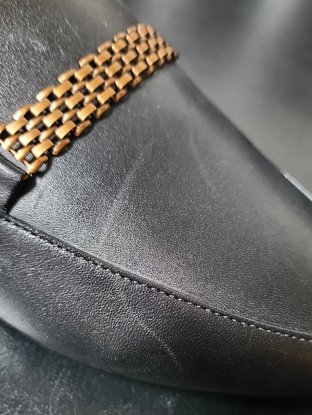 VIONIC Starling Black Leather Mules Slides Loafers Arch Support Chain Link 8.5 - Picture 12 of 12